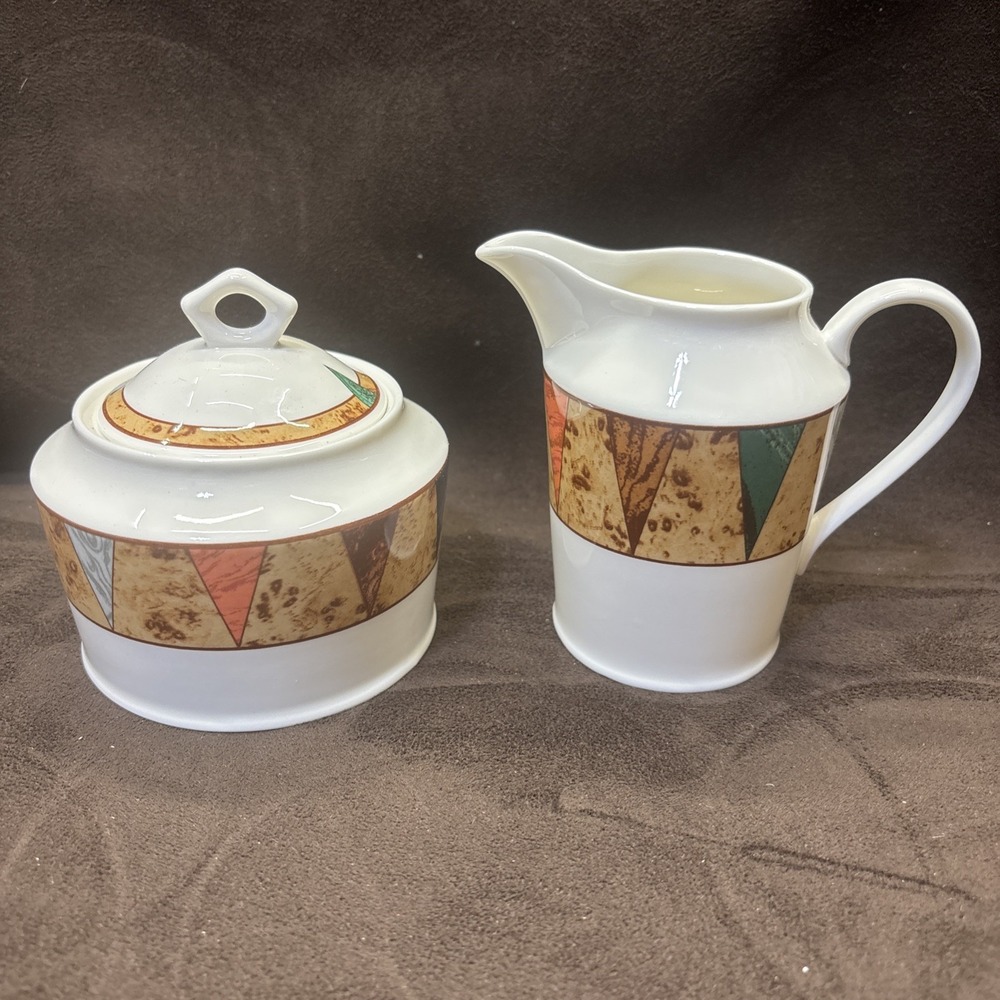Set Of Christopher Stuart Villa D'Este  Creamer , Sugar Bowl With Lid